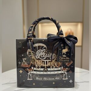 Louis Vuitton Black and Gold Tote Bag